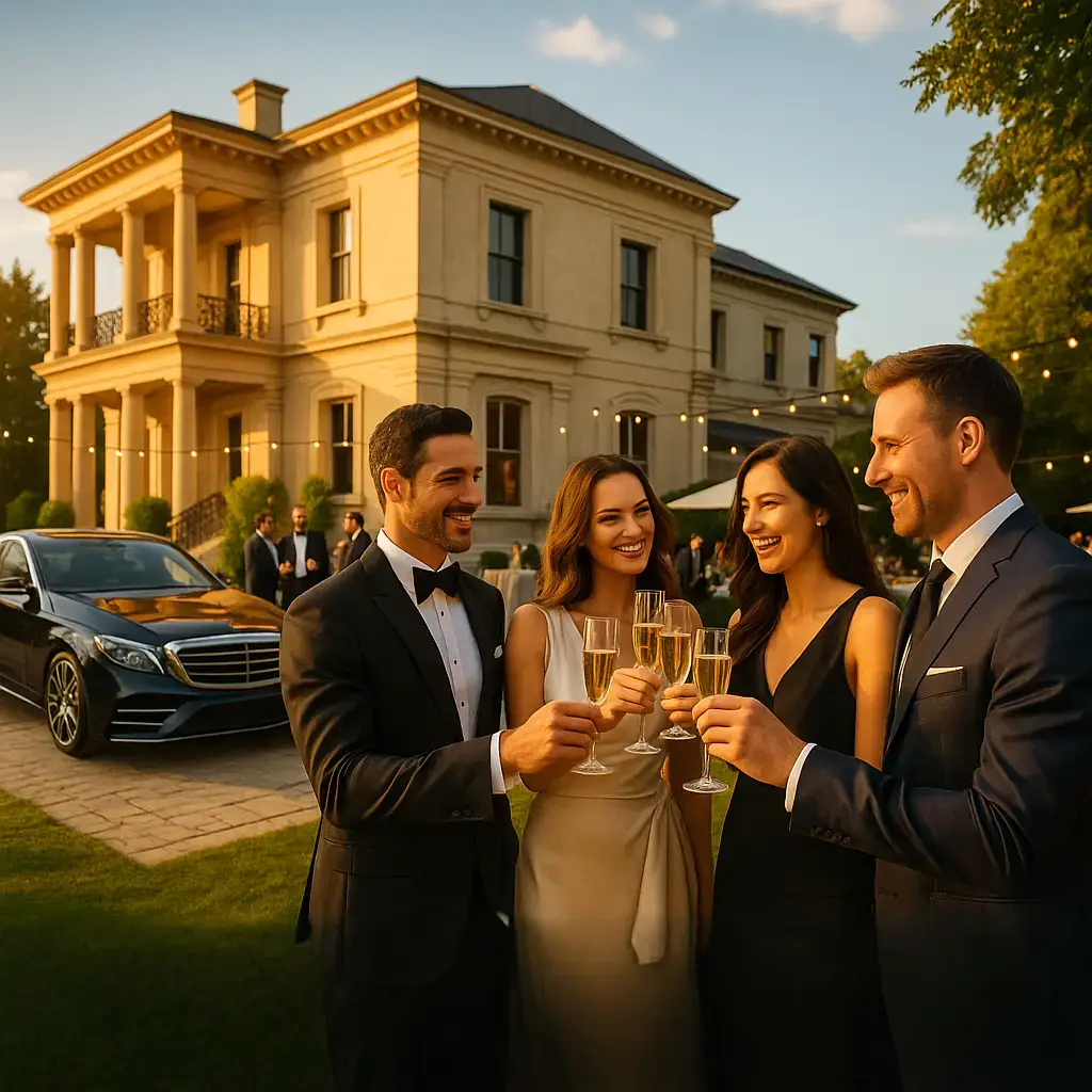 Chauffeur-driven Mercedes-Benz S-Class for corporate end-of-year parties and private group celebrations in Melbourne — Diplomat Chauffeur Cars